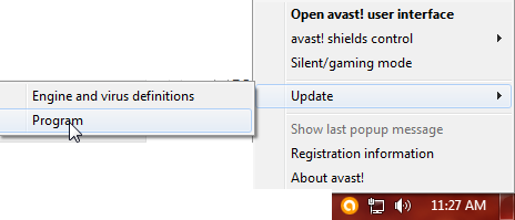 avast program udate