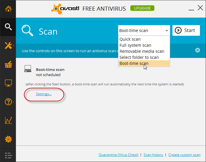 Avast boot scan log location