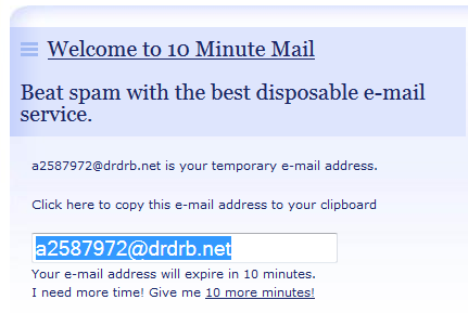 10 minute mail - site